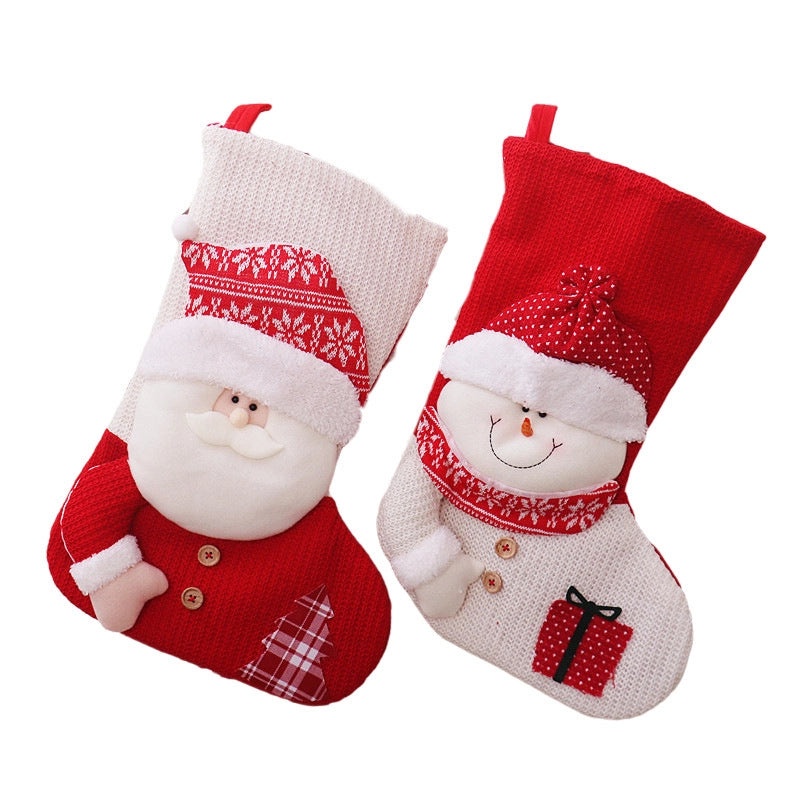 Christmas Santa Claus & Snowman Socks Hanging Ornaments Gift Bags for Festival Party|Christmas Decorations