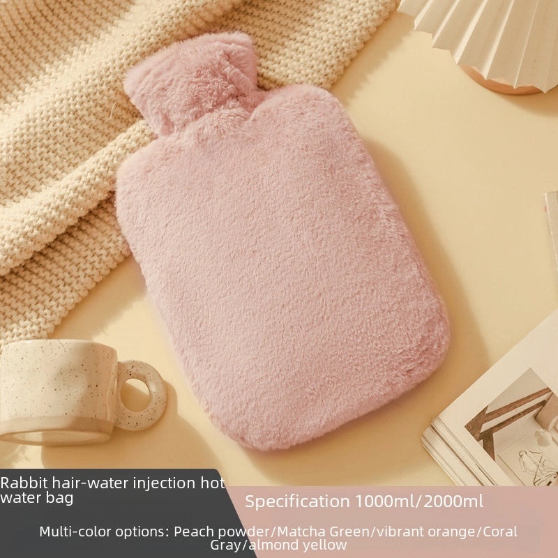 Cartoon Plush Hot Water Bag for Women, Thickened Explosion-proof Hand Warmer and Belly Hot Compress|Home & Living