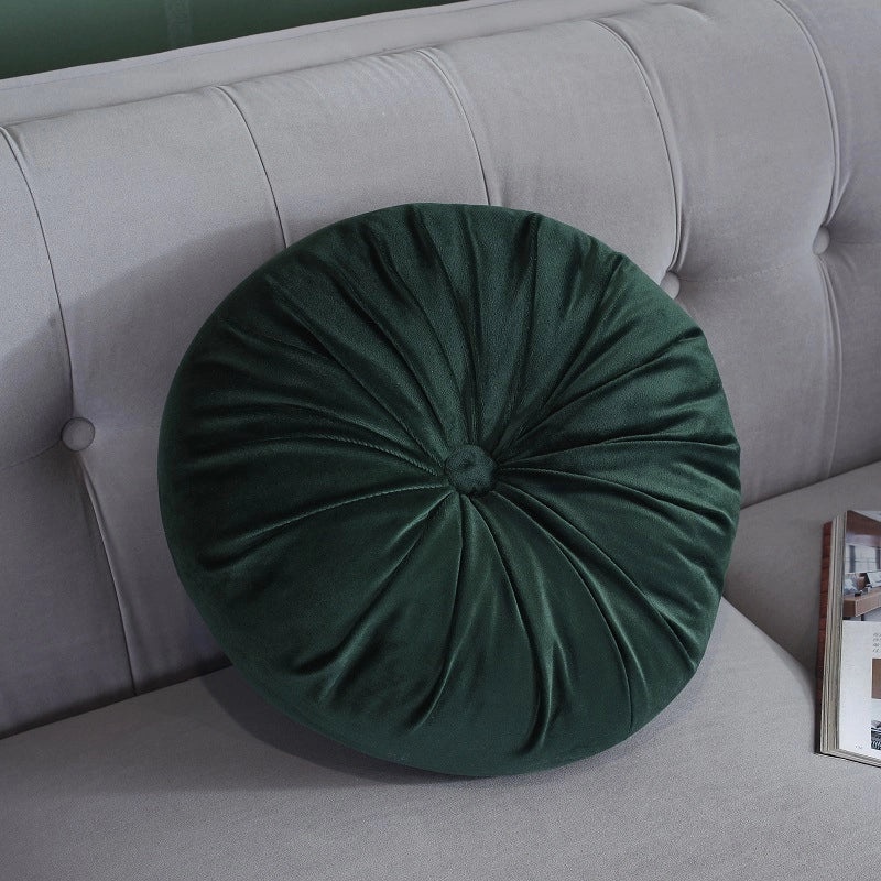 Round Pumpkin Plush Pillow Soft Solid Color Flannel Cushion for Living Room Sofa|Home Decor Cushions