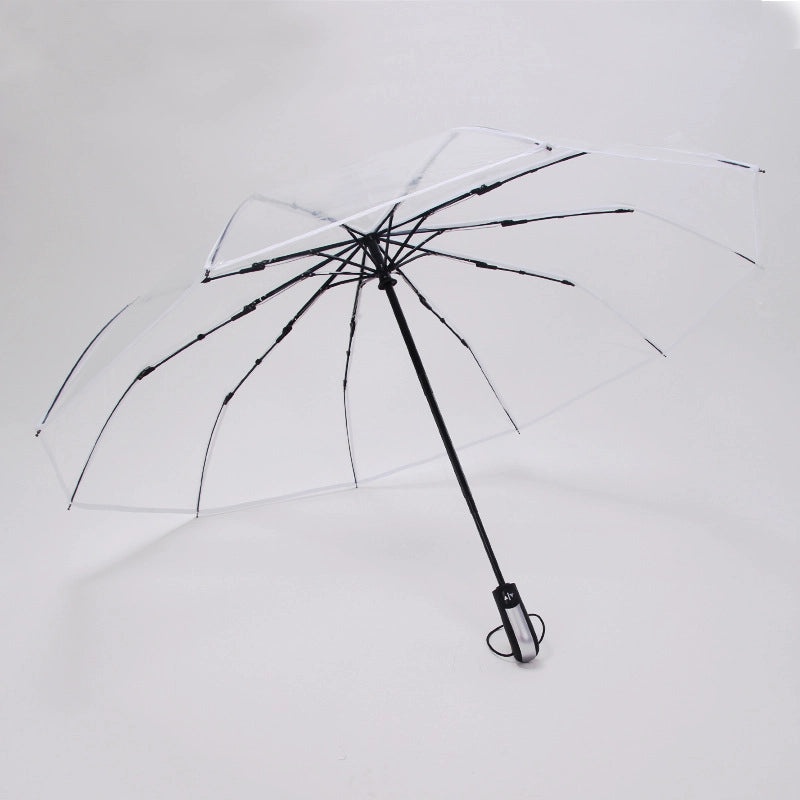 Cute Transparent Cartoon Umbrella Thickened Clear Student Rain Gear for Outdoor Photoshoot | Umbrellas & Rain Gear