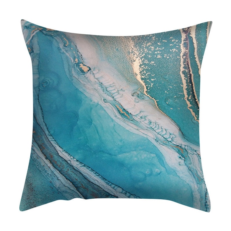 Stylish Marble Pattern Peach Skin Pillow Covers|Home Decor & Bedding