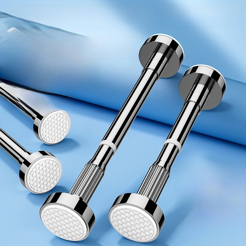 Stainless Steel Telescopic Clothes Drying Rod for Balcony and Bathroom Non-Punching Shower/Bathroom Curtain Rod|Home & Garden Curtains & Rods