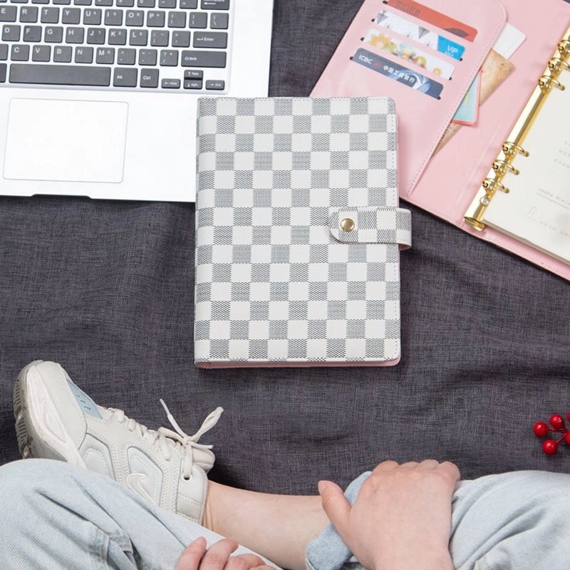 PU Leather Casual Notebook with Lattice Design | Stationery & Notebooks