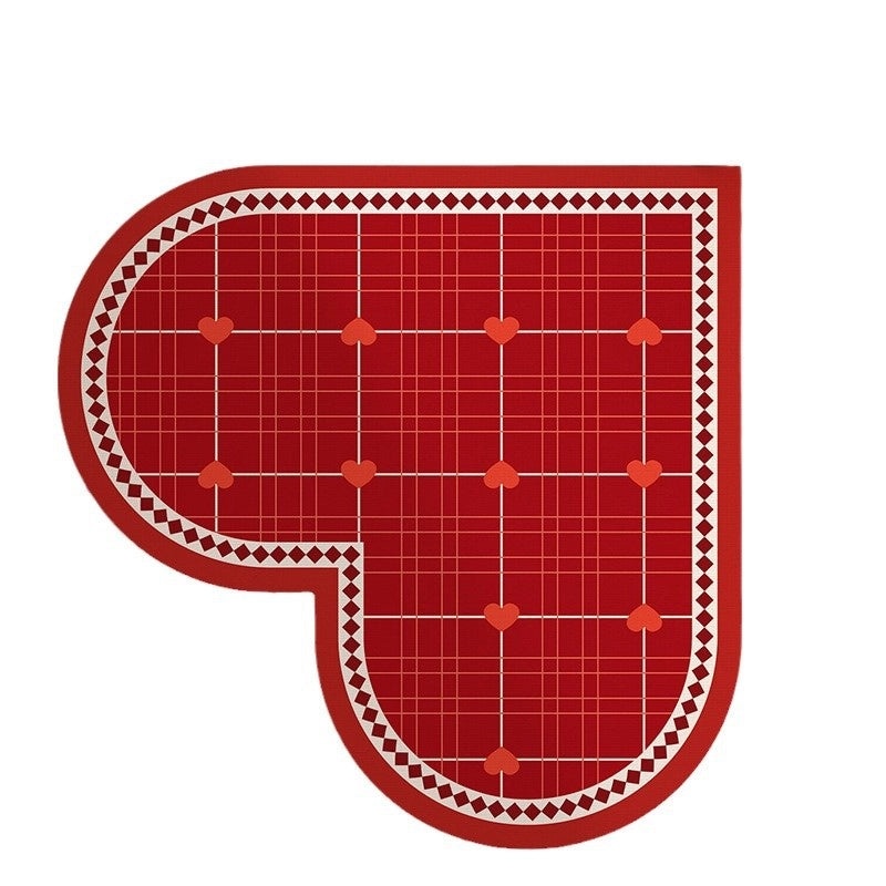 Elegant Heart-Shaped Diatomaceous Earth Bath Floor Mat Non-Slip Quick-Dry Absorbent Mat|Home & Living Bath Accessories