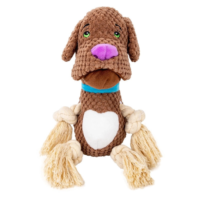 Durable Dog Plush Toy with Sound and Bite-Resistant Cotton Rope | Interactive Chew Toy for Large Dogs and Puppies | Pet Supplies|Pet Toys