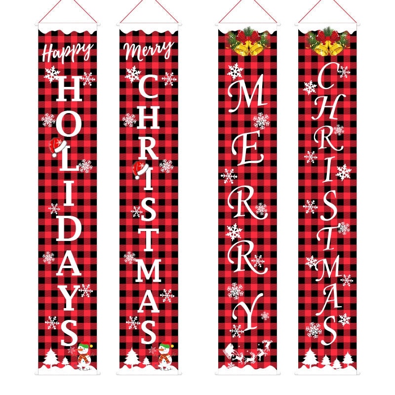 Red and Black Lattice Pattern Curtain Tieback Flag|Home Decor Accessories