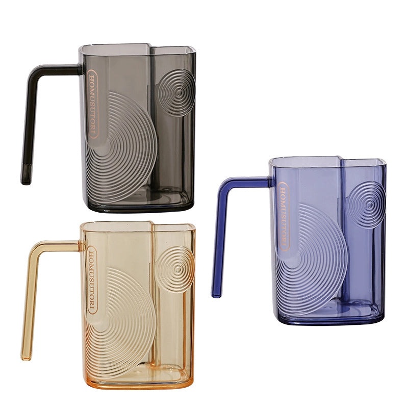 Light Luxury Transparent Mouthwash Cup with Independent Toothbrush Slot for Home, Couples, and Students|Bathroom Accessories