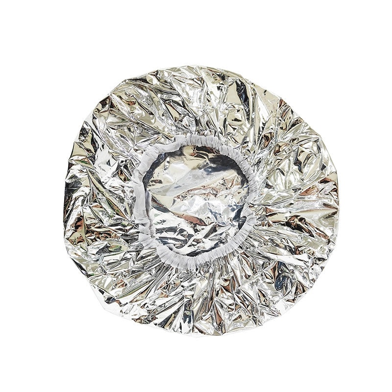 Disposable Women's Hair Cap Aluminum Foil Waterproof Shower Cap Oil-proof Thin Hair Treatment Film|Hair Accessories