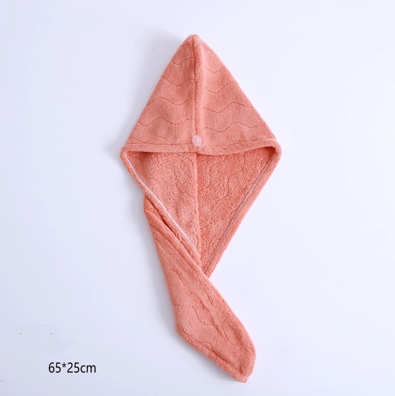 Classic Solid Color Coral Fleece Hair Towel Cap for Women | Hair Accessories