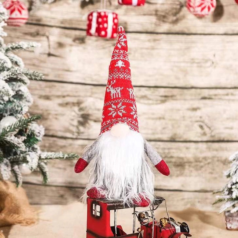 Christmas Faceless Rudolph Doll with Pointed Hat for Home and Mall Window Decor|Christmas Decorations