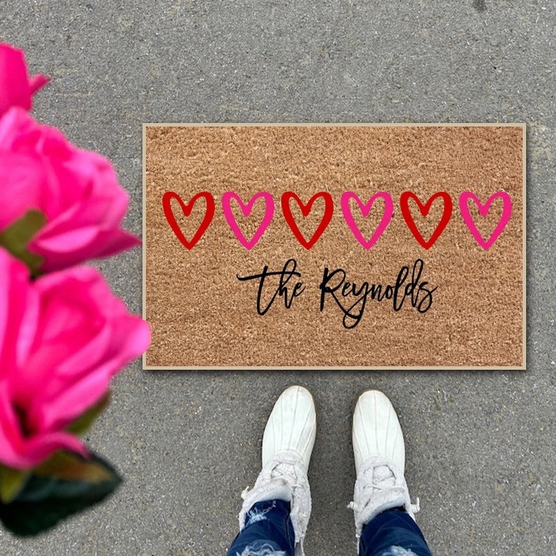 Valentine's Day Heart Shaped Polyester Bath Mat Casual Design|Home Decor & Bath Accessories