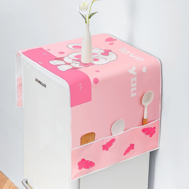 Waterproof PEVA Refrigerator Dust Cover Cloth for Single & Double Door Fridge | Home Storage & Organization