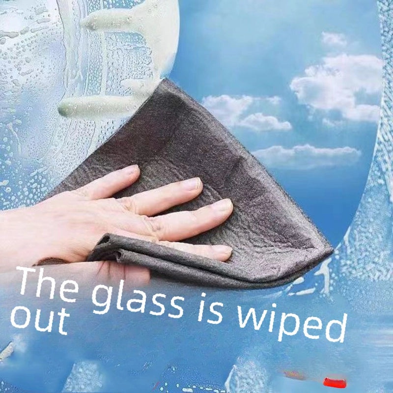 Magic Cleaning Cloth for Glasses and Mirrors No Streaks Watermark Free Grey Korean Fiber Towel|Home Cleaning Supplies