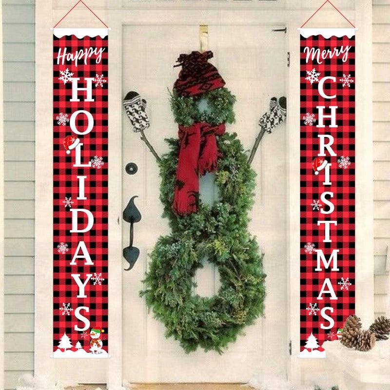 Red and Black Lattice Pattern Curtain Tieback Flag|Home Decor Accessories