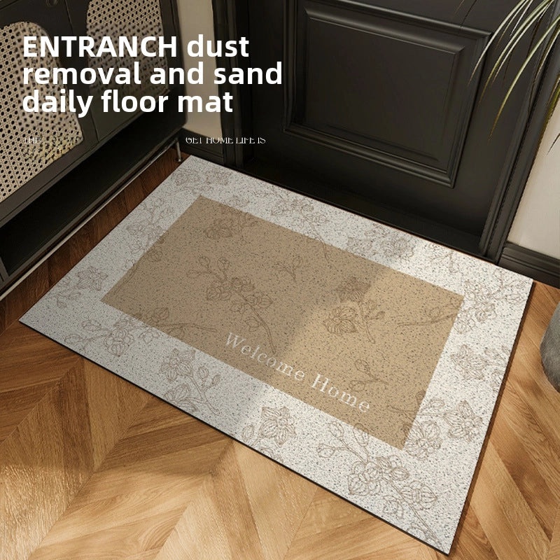 French Silk Ring Door Mat Entrance Dust Removal Mat High-Grade Stain-Resistant Foot Carpet|Home Decor & Rugs