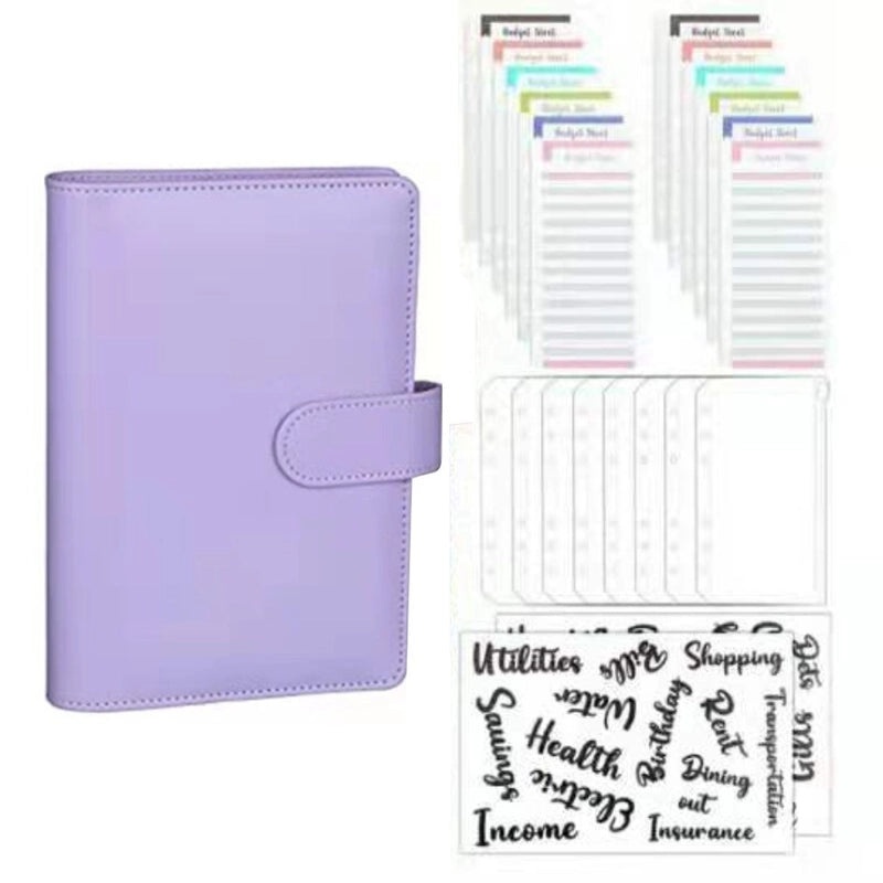 Solid Color Spiral Notebook with PU Leather Cover for School Learning|Stationery & Office Supplies