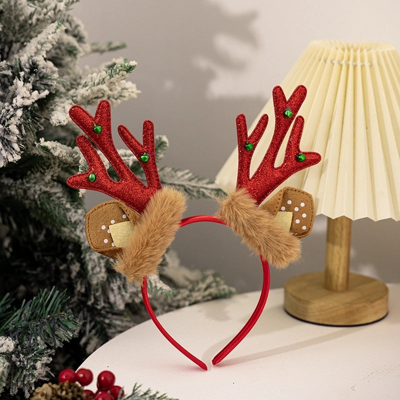 Festive Reindeer Antler Headband Cute Christmas Party Hair Accessory | Holiday Party Accessories