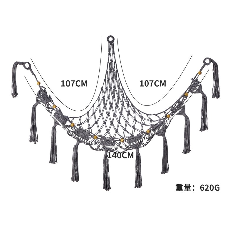 Bohemian Triangle Mesh Plush Toy Hammock Handwoven Lace Hanging Storage Organizer|Home & Living Storage