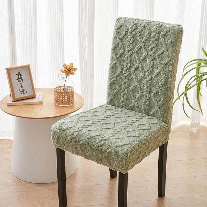 Jacquard Elastic Chair Cover Thickened Cushion Dining Room Universal Fit|Home Decor & Furniture Accessories