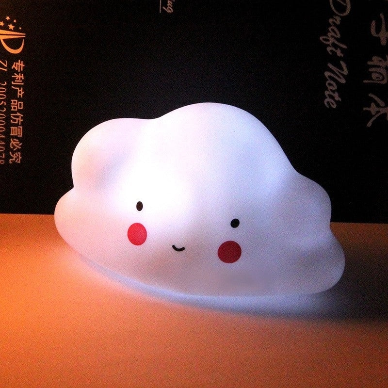 Adorable Moon Shaped Synthetic LED Night Light for Indoor Use|Home Decor Lighting