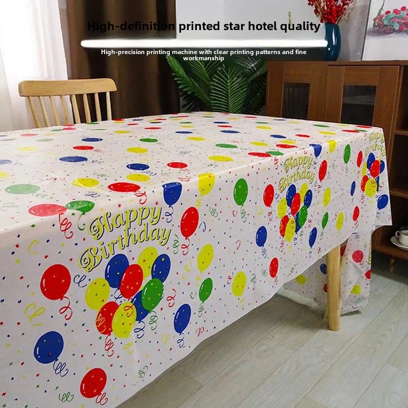 Kids Birthday Disposable Rectangular Tablecloth for Party Classroom Decoration|Party Supplies