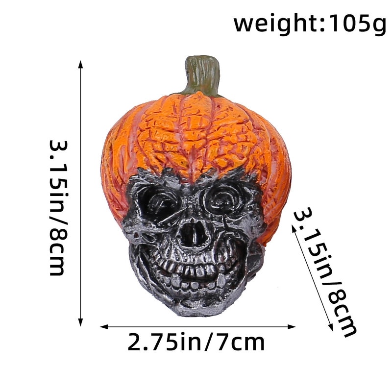 Halloween Resin Pumpkin Skull Ornaments for Hip-Hop Party Decor|Home Decor