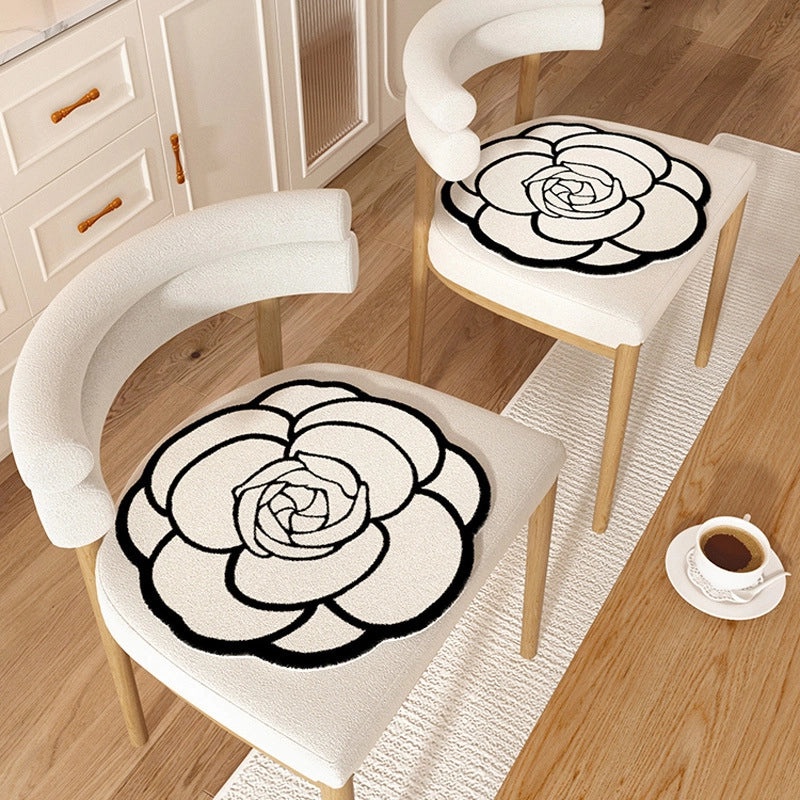 Elegant Floral Polyester Seat Cushion for Couch & Sofa Comfort | Home Decor Accessories