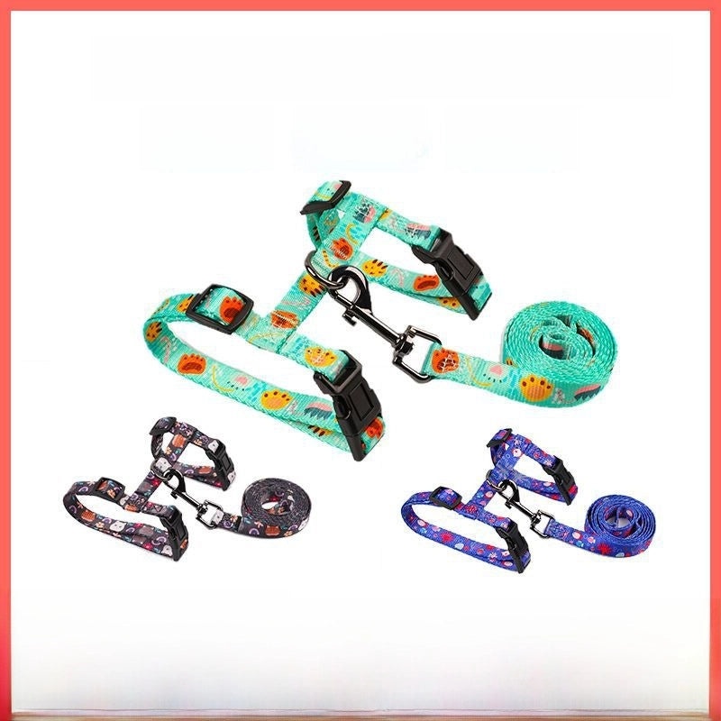 Customizable Cat Harness Leash H-Shaped Chest Strap Anti-Break Durable Cat Leash | Pet Supplies > Cat Accessories