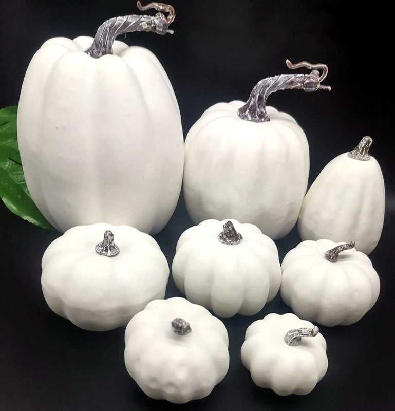 White Pumpkin Set for Halloween Decor|Home & Garden Decorations