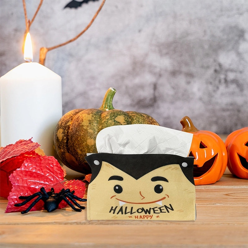 Halloween Pumpkin Skull Tissue Box Cover Nonwoven Party Decoration|Home Decor