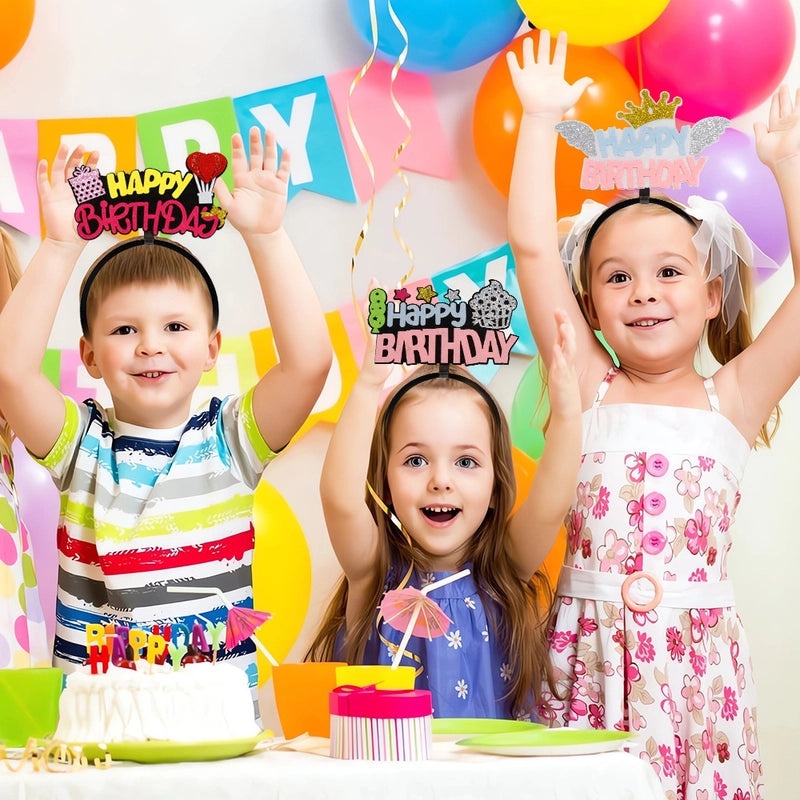 Birthday Party Hairband with Cute Classic Letter Design | Party Accessories