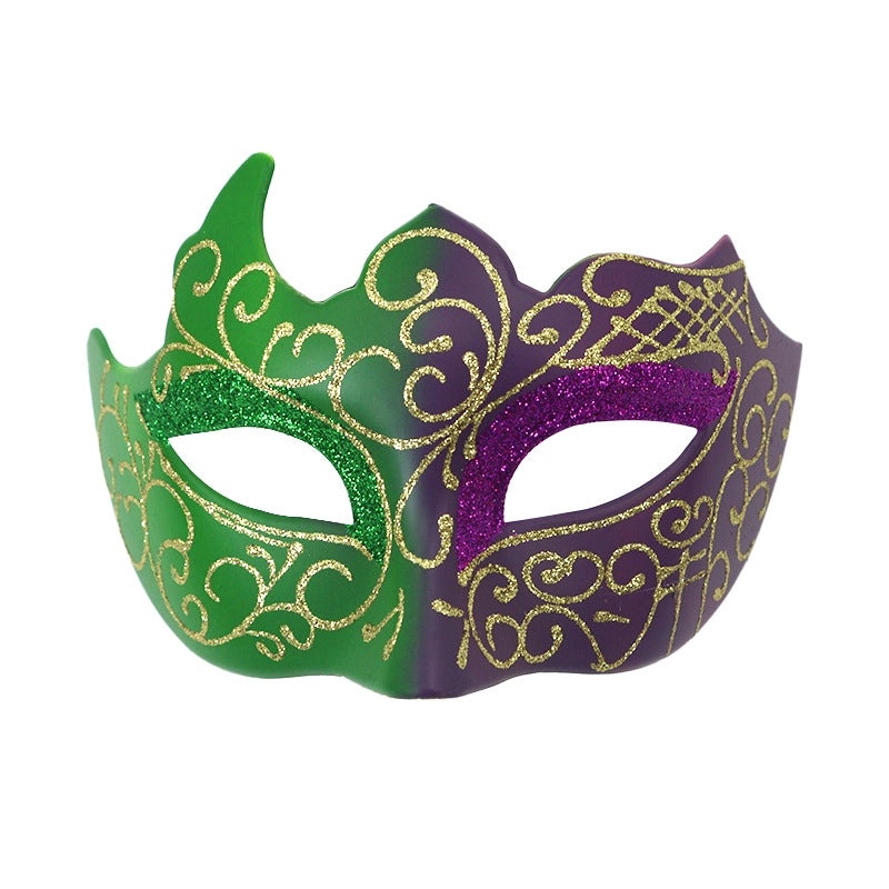 Mardi Gras Minimalist Geometric Plastic Party Mask | Party Supplies