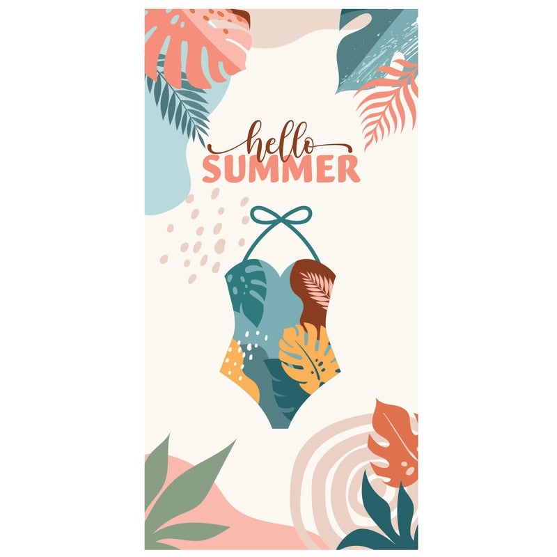 Underwater Animal Print Double-Sided Velvet Polyester Bath Towel | Bath & Beach Towels