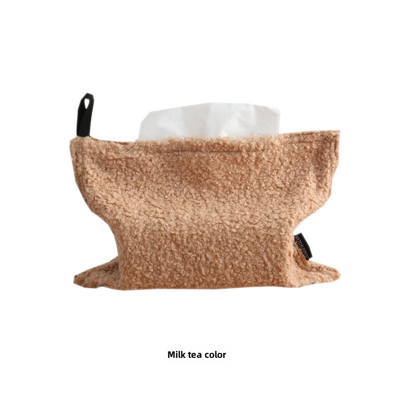 Nordic Velvet Loop Tissue Box Cover for Living Room Desktop | Home Decor Accessories