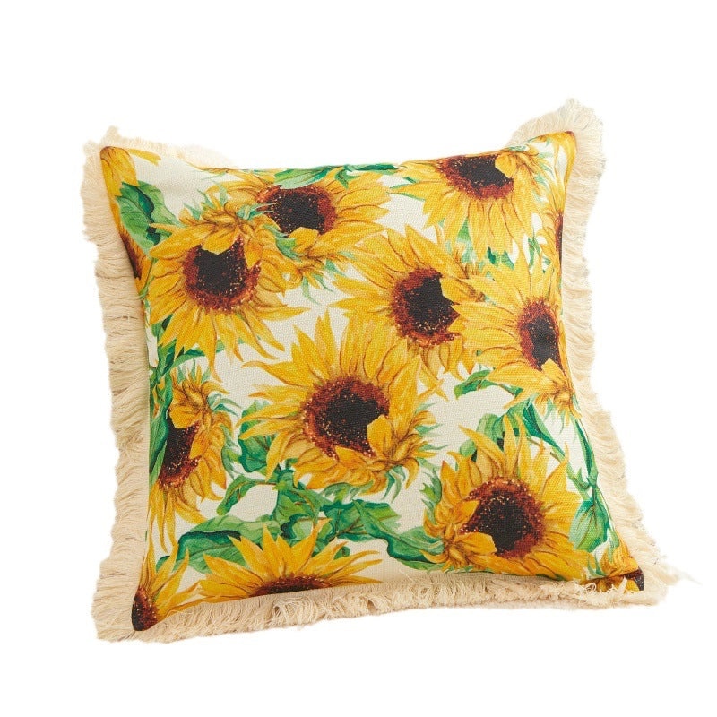 Minimalist Sunflower Throw Pillow with PP Cotton Filling for Casual Elegant Home Decor|Home Decor Pillows