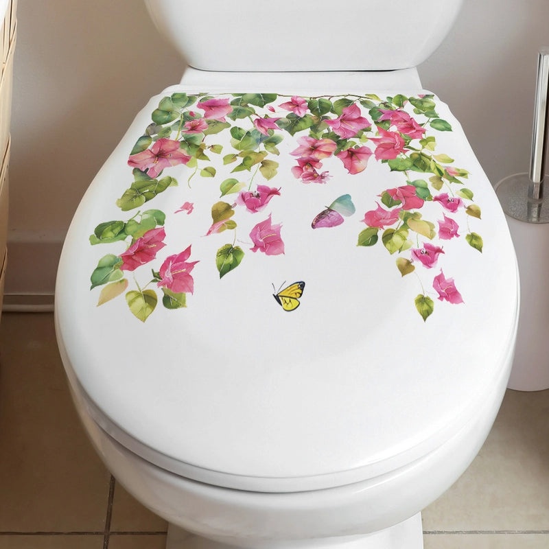 Cute Leaf and Flower PVC Wall Sticker for Casual Home Decor | Wall Art