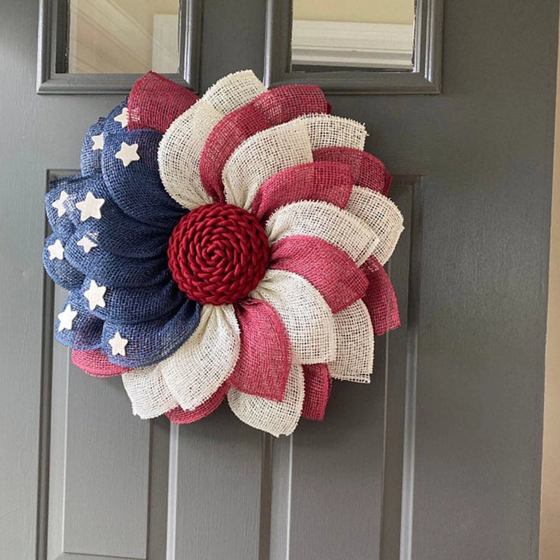Patriotic Eagle and Five-pointed Star Garland Wreath for Independence Day|Home & Garden Decorations