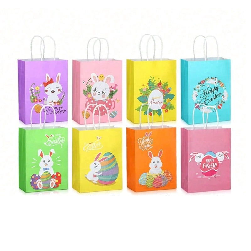 Easter Multicolor Minimalist Paper Gift Bags for Weddings Parties Engagements | Party Supplies Gift Wrapping