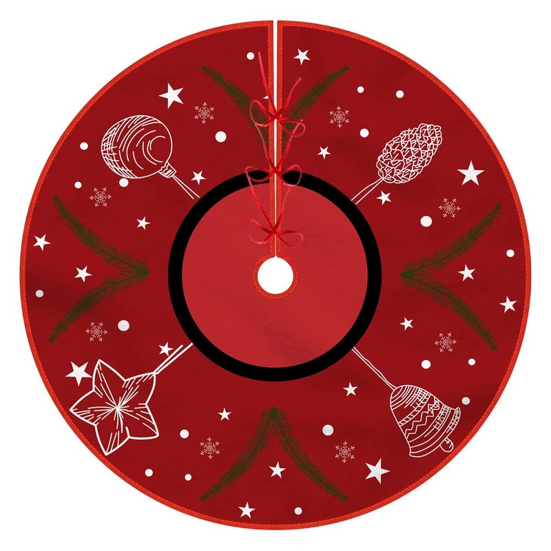 Christmas Tree Skirt Plush Soft Tree Base Cover Holiday Decoration for Mall Hotel Christmas Style 27"|Home Decor|Christmas Decorations