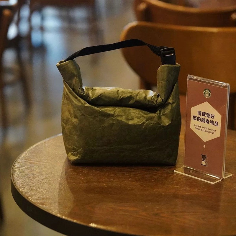 Creative Foldable DuPont Paper Lunch Bag with Thick Aluminum Foil Insulation | Insulated Lunch Bags & Cooler Bags