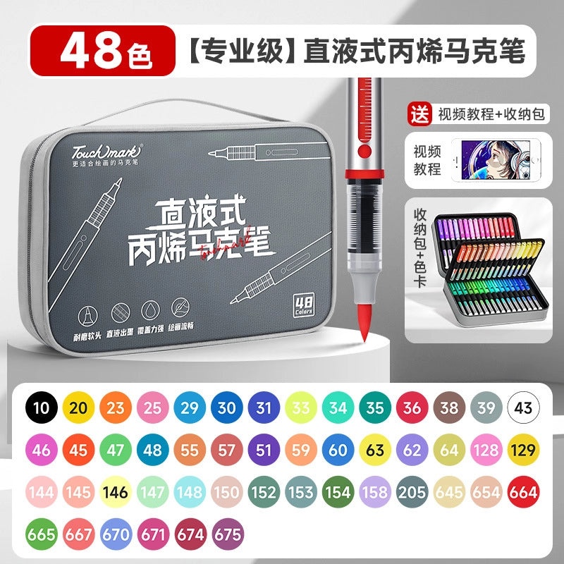 48 Colors Double Tip Alcohol Markers Set for Art Students | Art Supplies