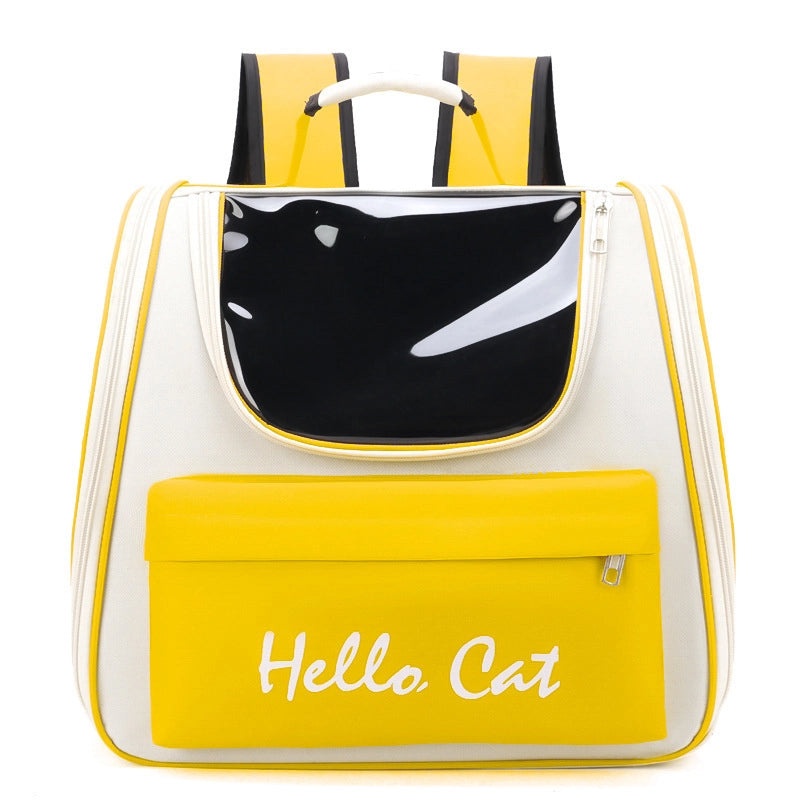 Portable Breathable Cat Carrier Bag Oxford Cloth Scratch Resistant Foldable Pet Backpack for Travel|Pet Carriers & Backpacks