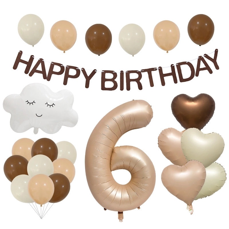 Birthday Party Heart Letter Balloons, Cute Minimalist Aluminum Foil Balloons for Indoor Outdoor Celebration|Party Decorations