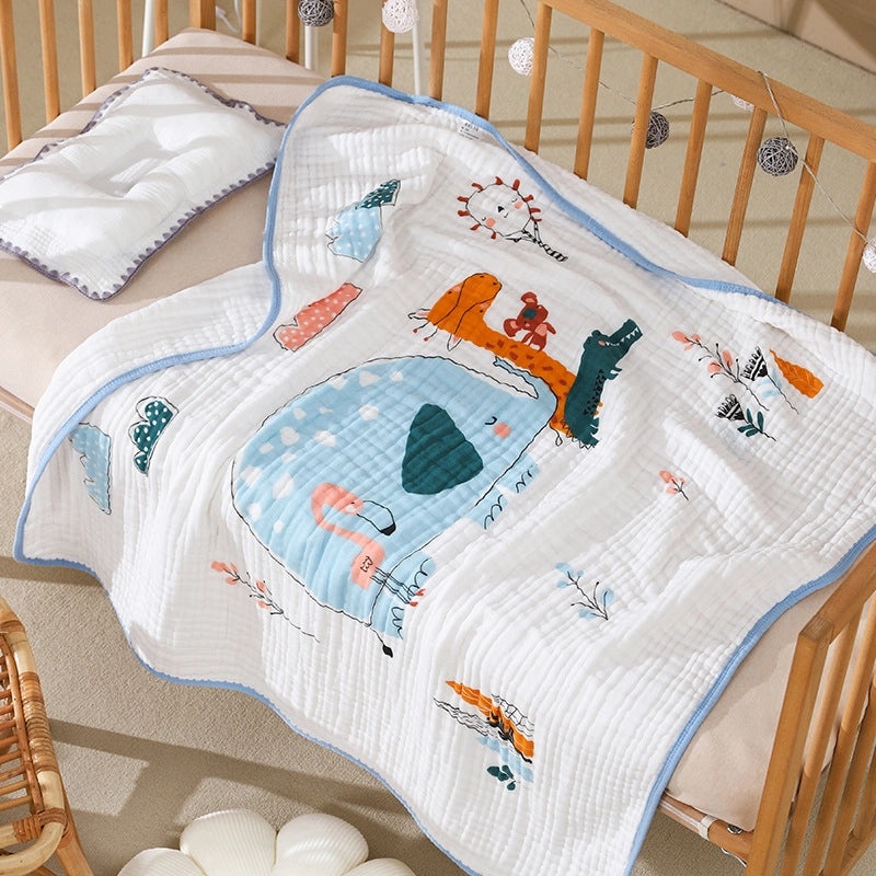 Newborn Baby Soft Cotton Bath Towel Absorbent Gauze Wrap Summer Lightweight Quilt|Baby Bath & Towels