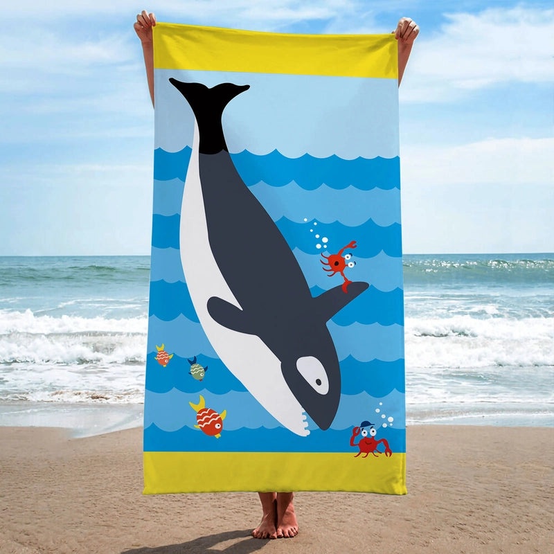 Cute Dinosaur and Dolphin Beach Towel | Beach Towels & Accessories