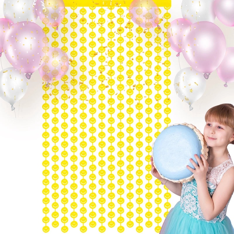 Minimalist Smile Face PET Indoor Party Door Curtain for Christmas Valentine’s Day New Year Festival|Home Decor Curtains