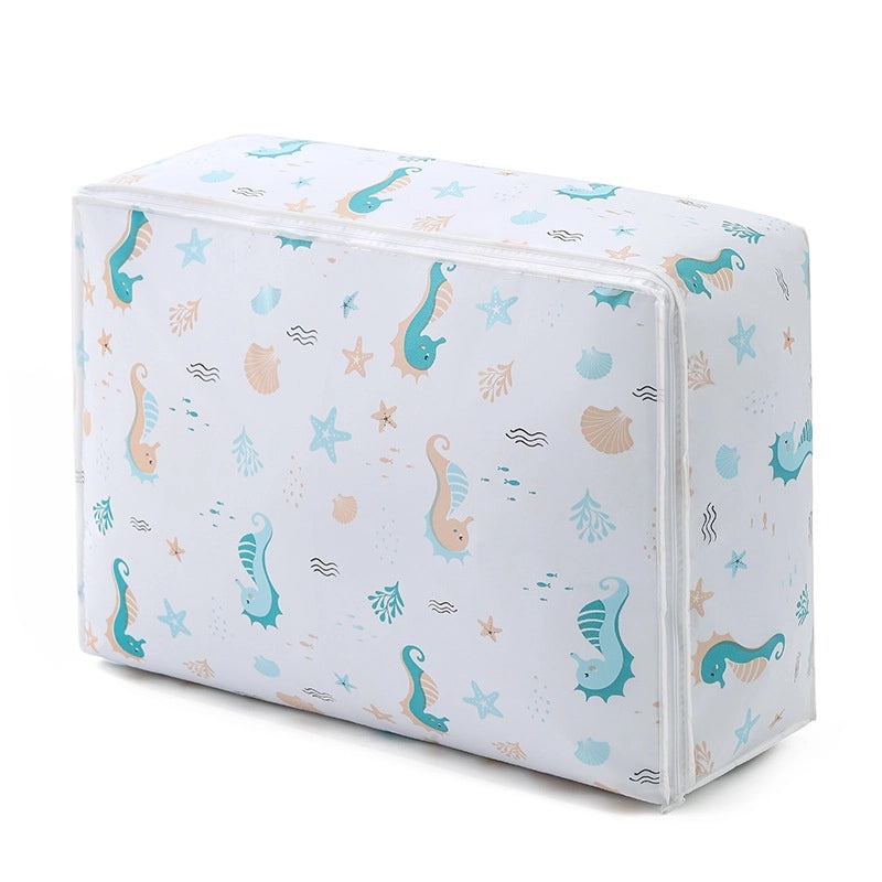 Modern Minimalist PEVA Zipper Quilt Storage Bag Cube Dustproof Household Clothes Organizer|Home Storage Organizers