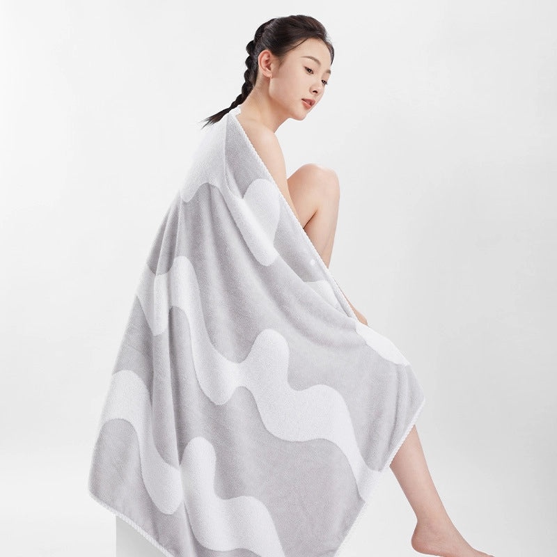 Coral Fleece Large Bath Towel Antibacterial Soft Breathable Highly Absorbent Less Lint Than Cotton Gift Included|Home & Bath Textiles