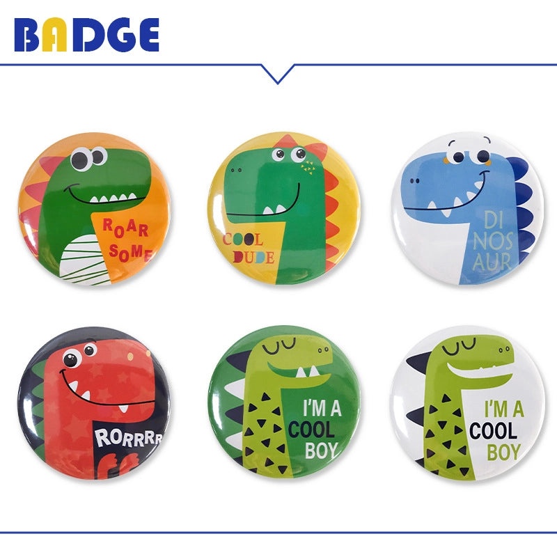 Adorable Alphabet Dinosaur Iron Pin 1 Piece||Brooches Pins