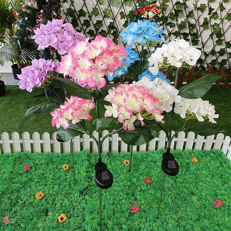 Solar Powered LED Hydrangea Lawn Lamp Waterproof Outdoor Garden Balcony Decoration|Outdoor Lighting
